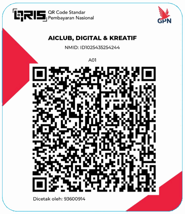 QRIS YanSTD — AICLUB, Digital & Kreatif